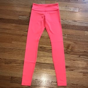 Lululemon 4 neon orange wonder under pants kg
